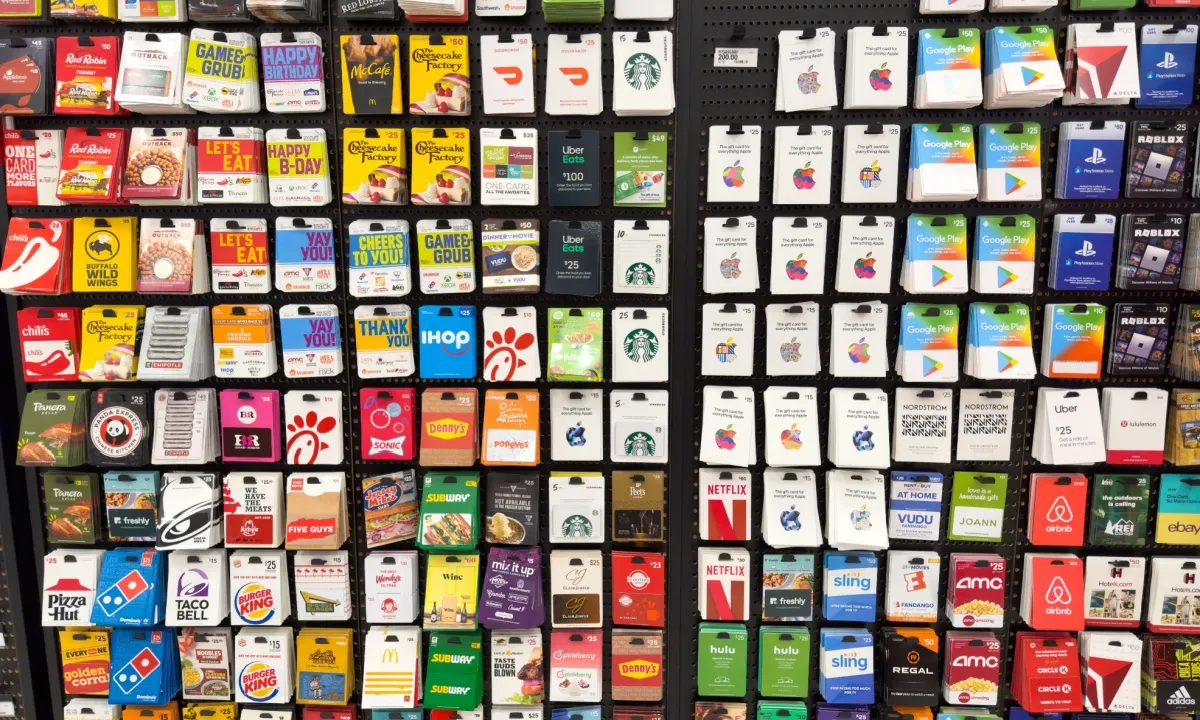 How do gift cards support easy group contributions?